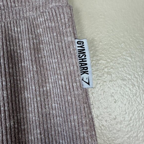 Gymshark Womens Small Slounge Pants Joggers Athleisure Knit Ribbed Cozy Taupe - Picture 5 of 6